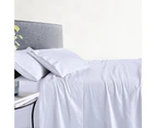 Amor 100% Cotton Thermal Soft Flannelette Sheet Set 170gsm White - Mega Queen