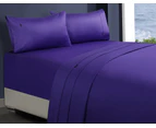Amor 1000tc Premium 100% Egyptian Cotton 1 Fitted Sheet 2 Pillowcases Sets Violet - King