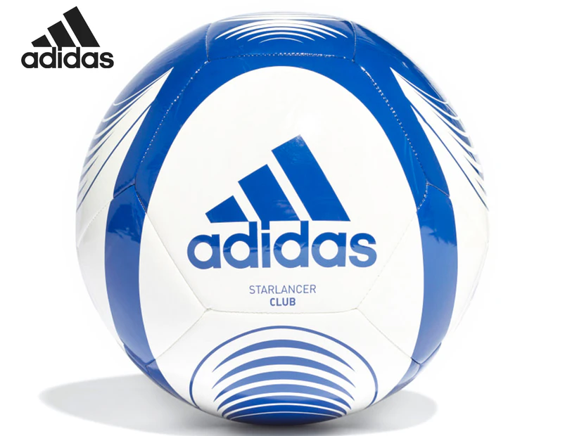 Adidas Starlancer Club Soccer Ball - White/Royal Blue