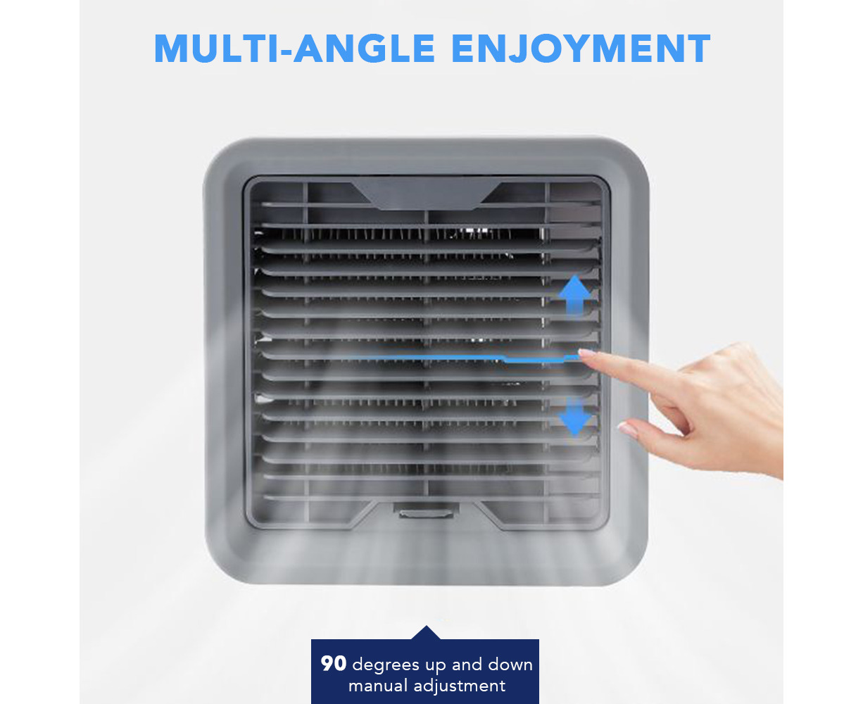 A,Free Mingfa Air Conditioner Air Cooler Portable LED Air Conditioner Small USB Desktop Cooling Fan Built-in Ice Box for Home Office 