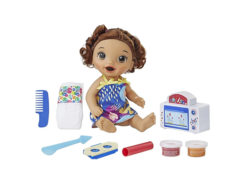 Baby Alive Snackin’ Treats Baby (Brown Curly Hair)