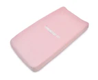 (Pink) - TL Care Heavenly Soft Chenille Fitted Contoured Changing Pad Cover, Pink
