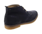 Base London Mens Tournament Perry Burnished Leather Suede Desert Boot (Navy) - FS6828