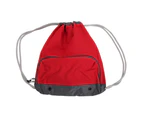 Bagbase Athleisure Water Resistant Drawstring Sports Gymsac Bag (Pack of 2) (Classic Red) - BC4341