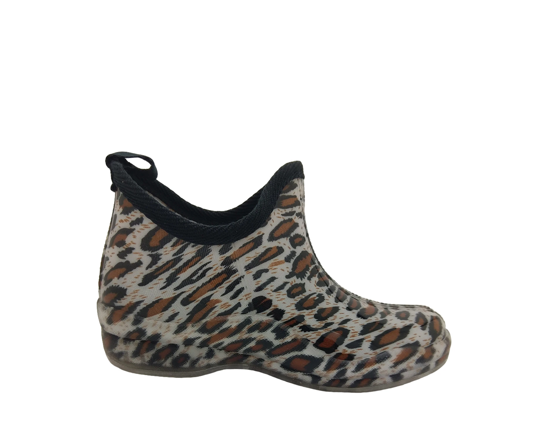 Aussie Gumboot Bella Ankle Boot Rainboot Slip On Patterned Small Sizes - Leopard Print