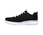 Skechers Womens Graceful Get Connected Trainers (Black/White) - FS8008