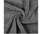 100% Cotton Towel Set -Zero Twist 6 Pieces -Dark Grey