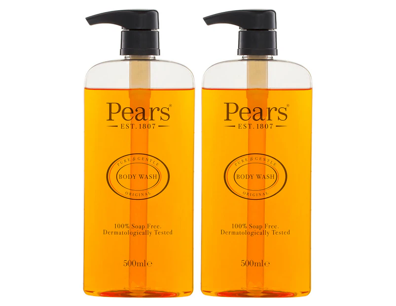 2 x Pears Pure & Gentle Body Wash Original 500mL