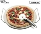 Davis & Waddell 3-Piece Round Pizza Stone Set 1