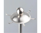 (Holder Organiser) - Modern 304 Stainless Steel Kitchen Utensil Holder Organiser 360 Degree Rotating Carousel with 6 Hooks