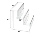 (12×8.75) - Acrylic Riser Stand Shelf for Amiibo, 3 Steps Acrylic Display for Decoration and Organiser-Large, 3-Tier, Clear(30cm x 22cm )