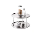 Juvale Lazy Susan Turntable Kitchen Organiser Spices Tableware Food Service - 27cm Stainless Steel