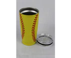 (590ml, Softball) - Softball Tumbler Cup 590ml Gift for Mom Men Women, Stainless Steel, Vacuum Insulated, Keeps Water Stay Cold for 24, Hot for 12 hours (5