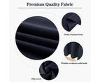(130cm  x 160cm , Navy Blue) - Anjee Blakcout Curtains for Bedroom 160cm Length Solid Plain Blue Window Curtains Room Darkening Thermal Insulated Curtain N