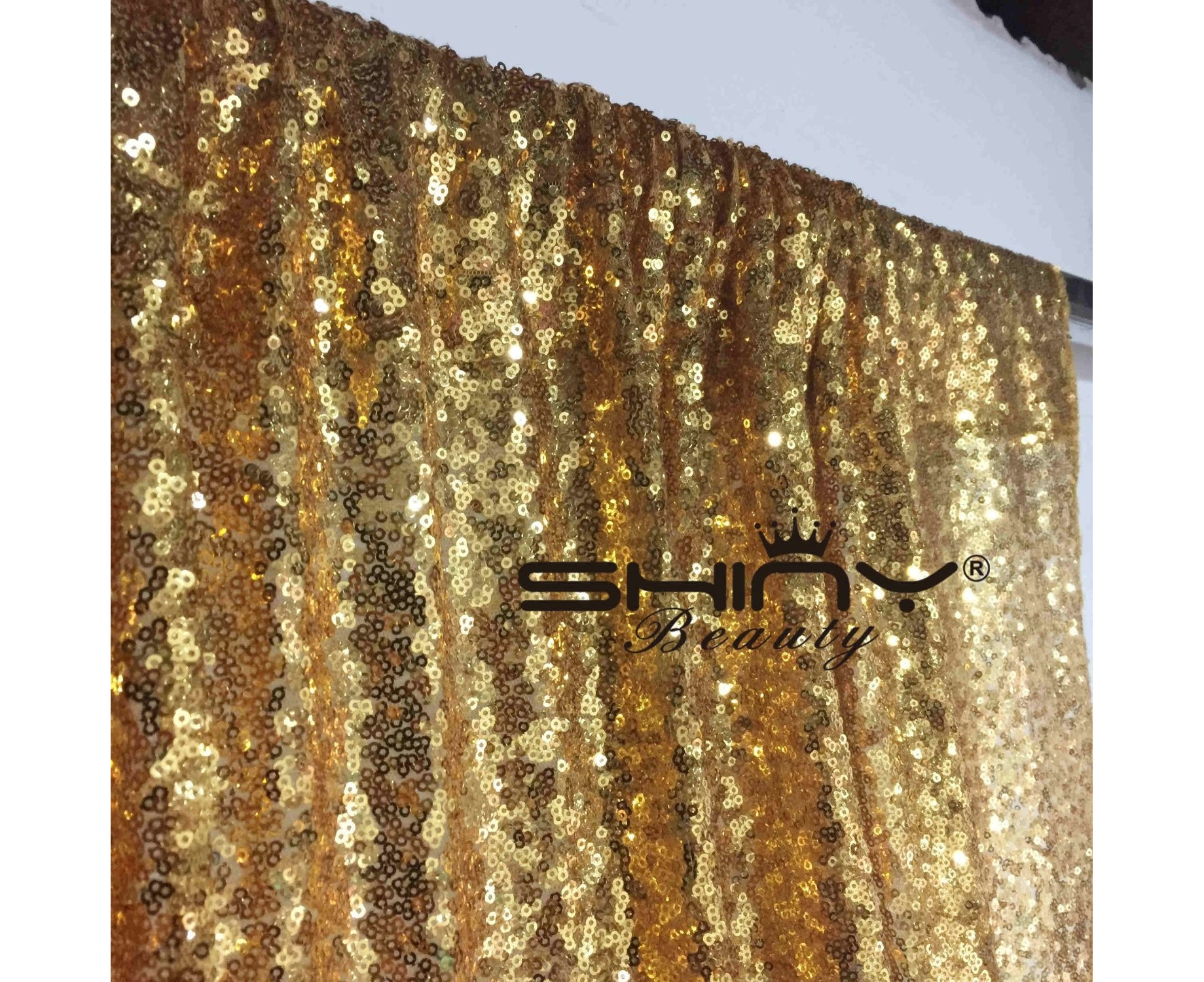 (Gold) - ShinyBeauty Sequin Backdrop 2.4mx8FT-Gold,Sequin Curtain ...