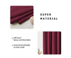 (130cm W * 240cm L, Burgundy) - Blackout Curtains /Room Darkening/Light Blocking/Thermal Insulated Draperies With Solid Grommet for Bedroom/Living Room/Din