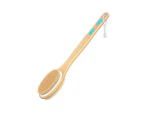 Beakey Shower Brush with Soft and Stiff Bristles Double-sided Brush Head for Wet or Dry Brushing with Long Wooden Handle