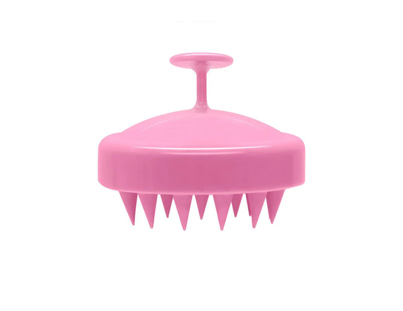 Beakey Hair Shampoo Brush Scalp Care Hair Brush With Soft Silicone Scalp Massager-Pink