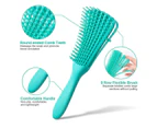 Beakey Easier Wide Tooth Comb Detangling Brush For Black Hair-Green