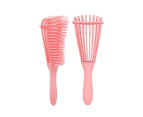 Beakey Easier Wide Tooth Comb Detangling Brush For Black Hair-Pink