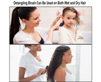 Beakey Detangler Brush For Curly Hair Wet Thick Kinky Hair Adjust Hair Brush Scalp Massage-Black