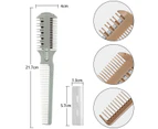 Beakey Hair Cutter Comb Double Edge Razor Blades For Thin & Thick Hair Cutting and Styling-Silver