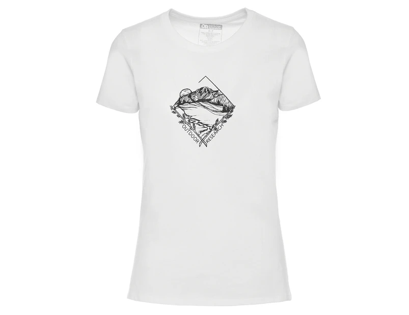 Outdoor Research Women's Mt Baker Crewneck Tee / T-Shirt / Tshirt - White