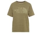 The North Face Women's Half Dome Tri-Blend Tee / T-Shirt / Tshirt - Military Olive 1