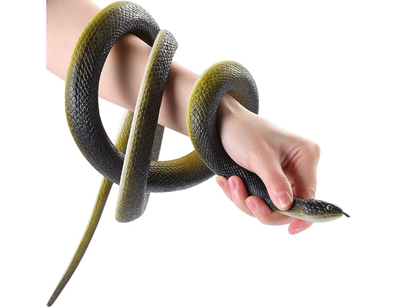 Wirrabilla 53” Large Rubber Snake Super Realistic, Fake Snake Looks So  Real, Snake Toy Thick and Durable, Great for Pranks, Halloween Party  Decoration, Gar .au