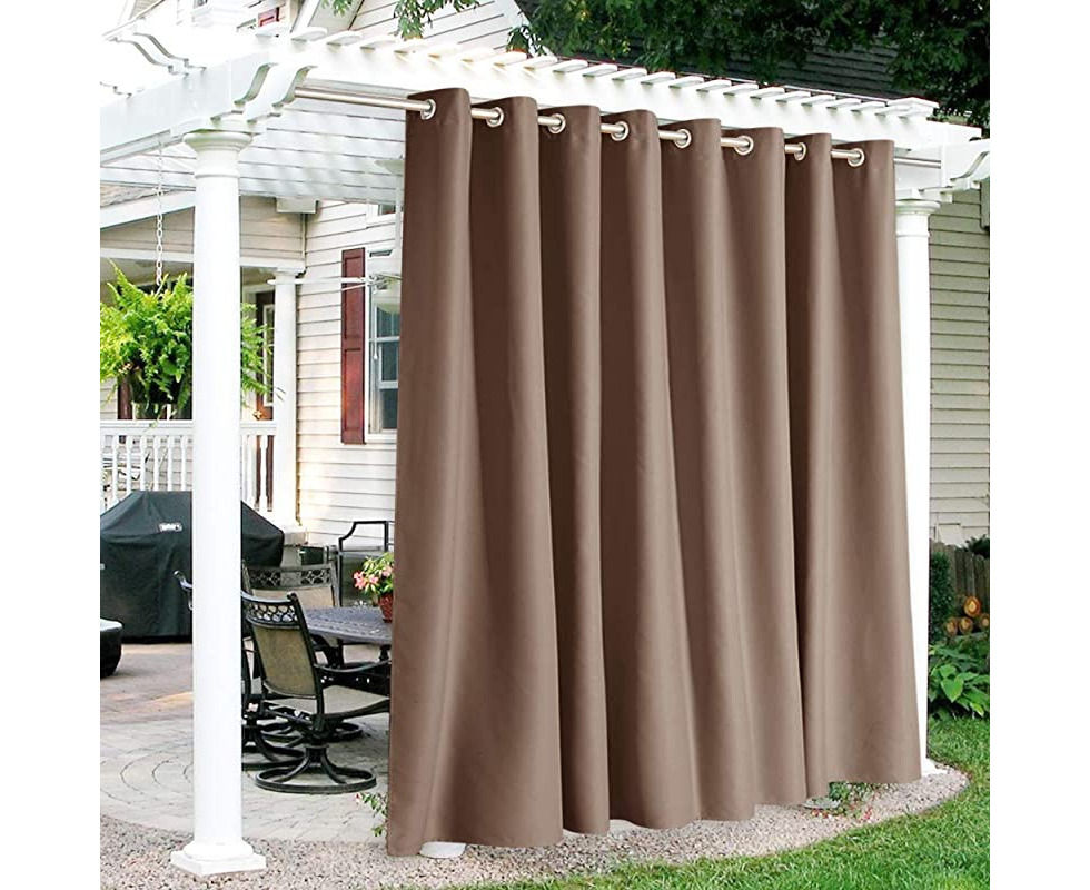 300cm X 270cm Mocha Ryb Home Outdoor Curtains Waterproof Indoor