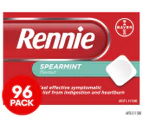 Rennie Indigestion & Heartburn Relief Chewable Tablets Spearmint 96pk