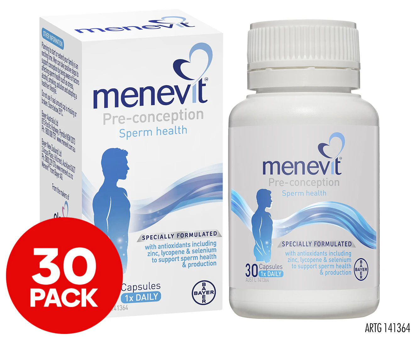 Menevit Pre-Conception Sperm Health Capsules 30