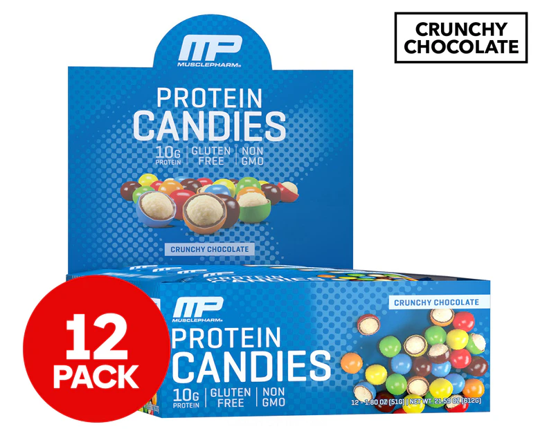 12 x MusclePharm Protein Candies - Crunchy Chocolate 57g