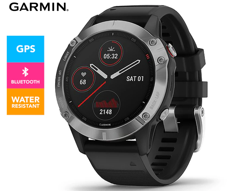 Garmin 47mm Fēnix 6 GPS Smartwatch - Silver/Black