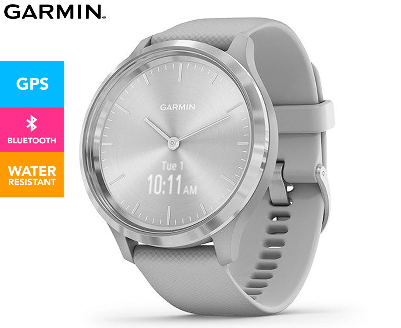 Garmin 44mm Vivomove 3 Smartwatch - Silver/Powder Grey