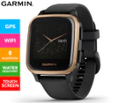 Garmin 40.6mm Venu Sq Music Edition Silicone Smart Watch - Rose Gold/Black