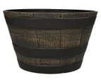 Set of 4 Hercules Decorative Whiskey Barrel Planters - Brown 2