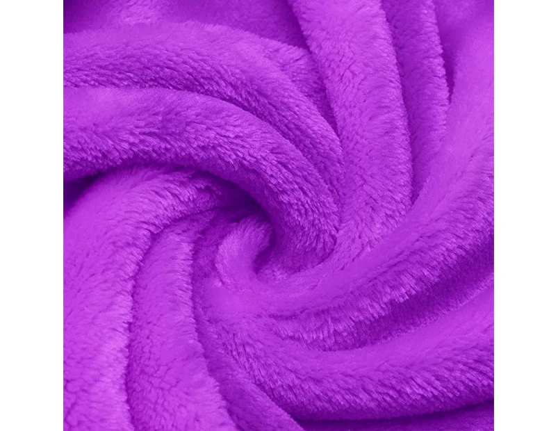 (90x108, Purple) - Premium Soft Throw Blankets, Fuzzy Bed Throw Blanket Sherpa Cosy and Warm, Fur Throw Blanket for Women & Man (90x108, Purple Blanket)