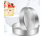 (3, 24cm ) - 9½ Inch Cake Pan Set of 3, Deedro Stainless Steel Round Cake Pans Tier Baking Pans, Fit in Pot Pressure Cooker Air Fryer, One-piece Moulding,