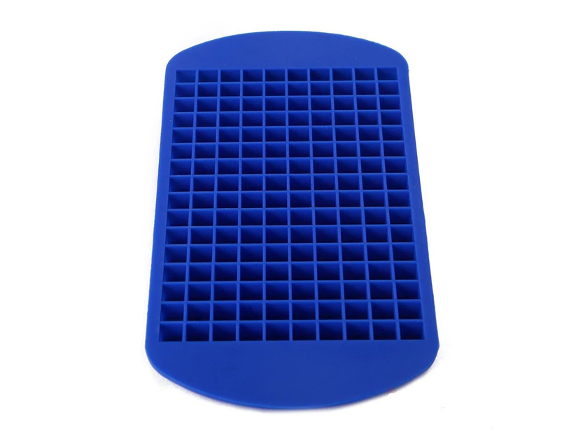 (Blue) - SunTrader 160 Mini Small Ice Cube Tray Frozen Cubes Trays Silicone Ice Mould Kitchen Tool (Blue)