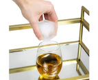 6 Slot Big Block Ice Mould - Black Silicone Extra Large Ice Cube Tray for Scotch, Whiskey, and Mixed Drinks by Cocktailor