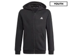 Adidas Boys' Essentials Full-Zip Hoodie - Black/White
