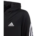 Adidas Boys' Aeroready Primegreen 3-Stripes Full-Zip Hoodie - Black/White