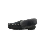 Buster Moccies Mens Moccasins Slippers Australian Made Classic Sheepskin Uppers - Grey