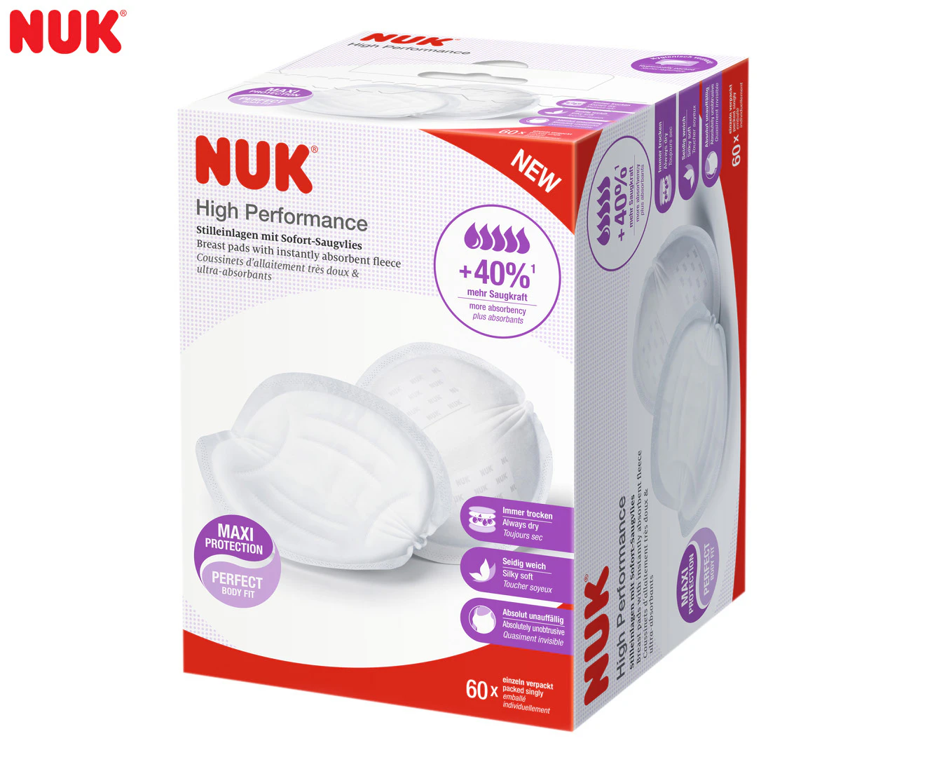 NUK Ultra Dry Comfort Pads / Breast Pads 60-Pack