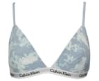 Calvin Klein Women's Carousel Unlined Triangle Bralette - Cold Blue 1