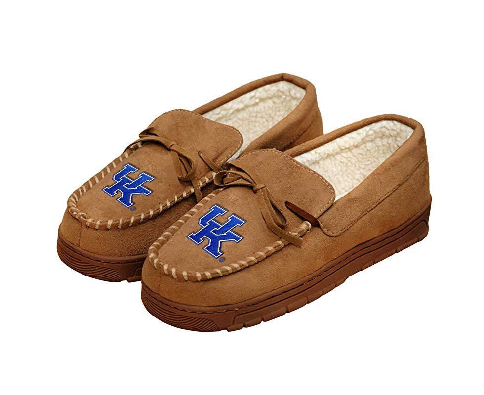 Men's ZooZatz Kentucky Wildcats Flannel Moccasin Slippers