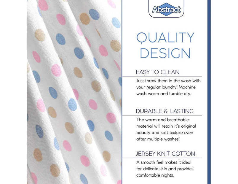 (60cm  x 100cm  (MINI CRIB), Polka Dot Multi Color) - Fitted Crib Sheets for Portable Crib – Super Soft, 100% Jersey Cotton – 24” x 38” – for Boys and Girl