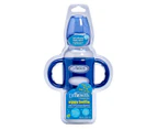 (240ml, Blue) - Dr. Brown's Options+ Sippy Spout Baby Bottle with 100% Silicone Handle, Blue