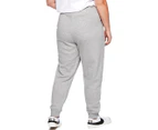 Nike Sportswear Women's Plus Size Essential Fleece Trackpants / Tracksuit Pants - Dark Grey Heather/White
